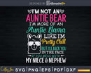 Not An Auntie Bear I’m More Of Llama Svg Dxf Png Craft