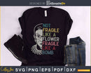 Not Fragile Like A Flower like bomb Ruth Ginsburg RBG Svg