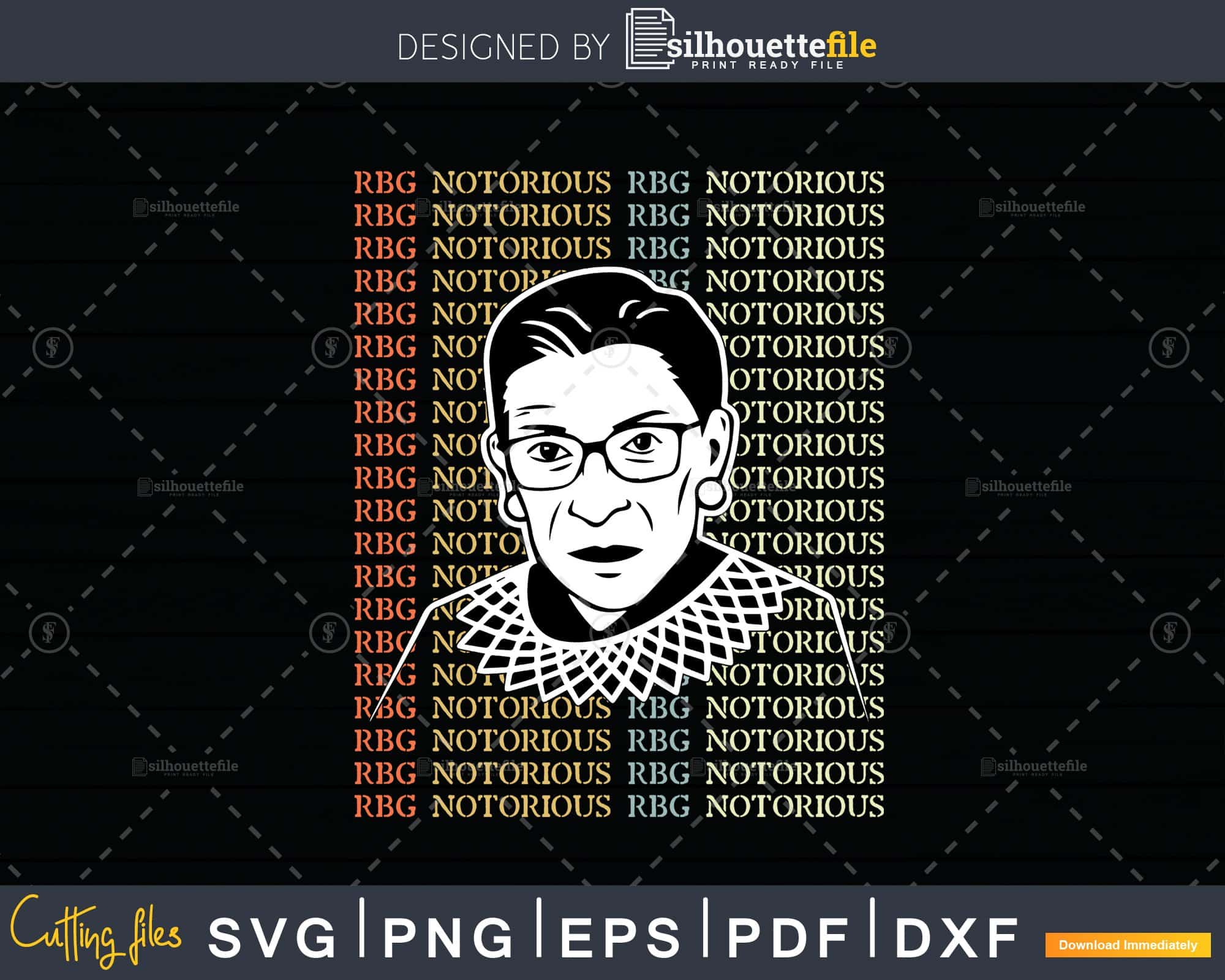 Notorious RBG Ruth Bader Ginsburg svg Feminist svg cut files for Cricut ...