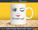 November girl birthday svg winked eye lips for Cricut