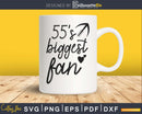 Number 55’s Biggest Fan Shirt Football Player Svg Dxf Png