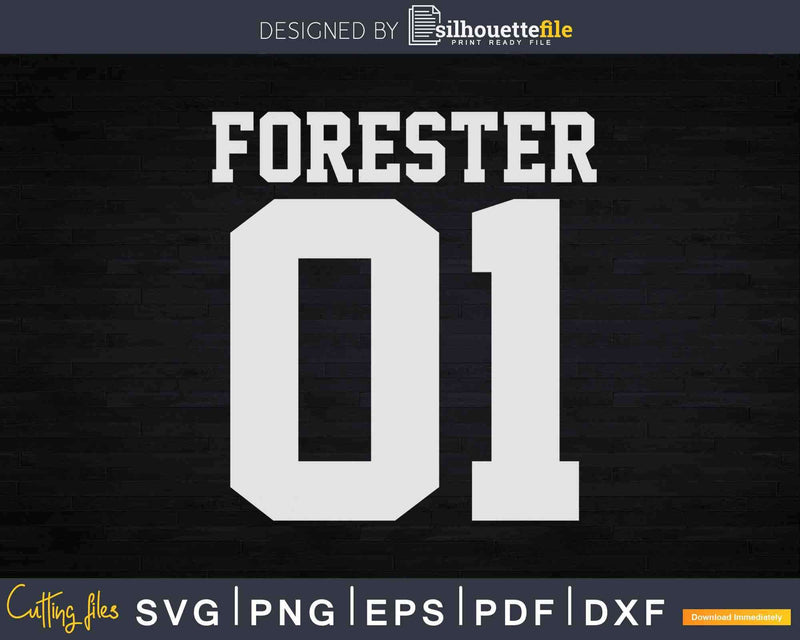 Number one forester Jersey Svg Crafting Design