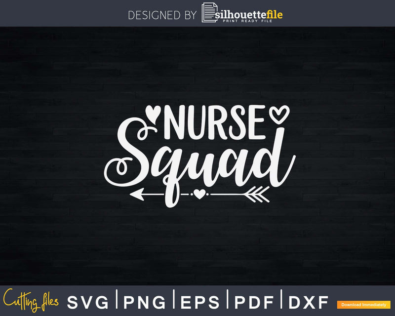Nurse Squad Nursing School Student Degree Crew Svg T-shirt