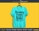 Nursing is a Work of Heart svg cut digital files