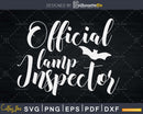 Official Lamp Inspector Moth Halloween svg cut files
