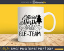 Official North Pole Elf Team svg digital cricut cut file