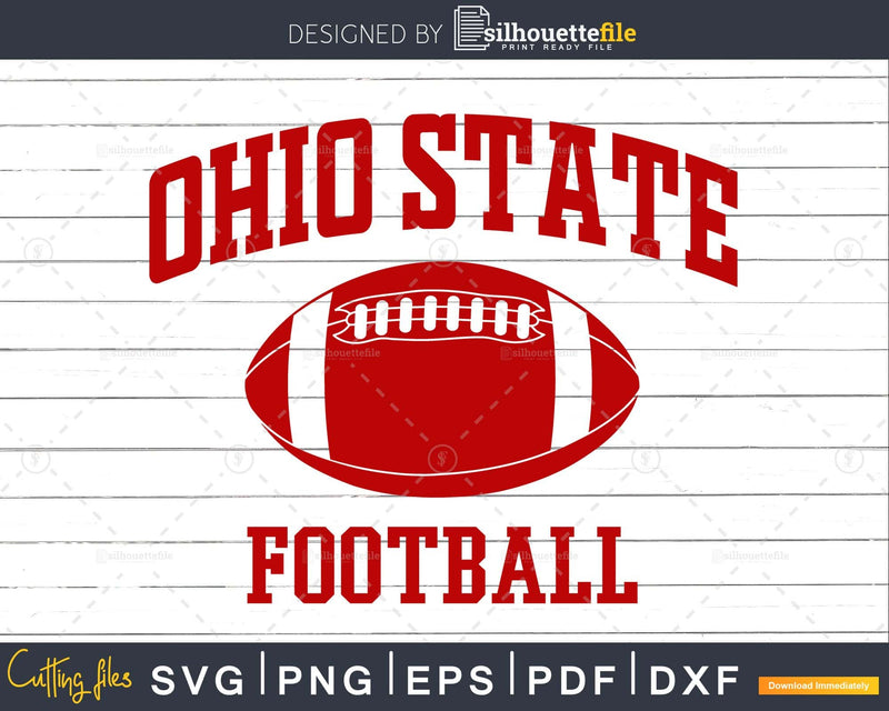 Ohio State Football OH vintage Varsity style svg png dxf