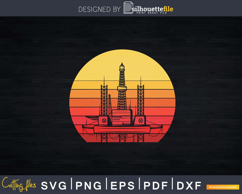 Oil Rig Worker Oilfield Man Workers Svg Png Cricut Files