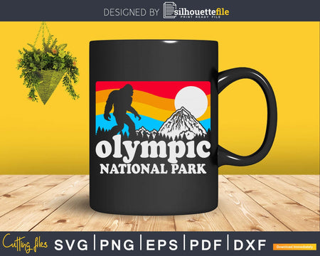 Olympic National Park SVG PNG dxf Silhouette Cut Files