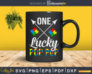 One Lucky Pop Autism Awareness Svg Dxf Png Cricut File