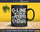One Team Dream American Football Offensive Lineman Svg Dxf