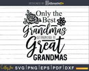 Only The Best Grandmas Get Promoted To Great Svg T-shirt