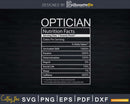Optician Nutritional Facts Svg Png Dxf Cricut Files