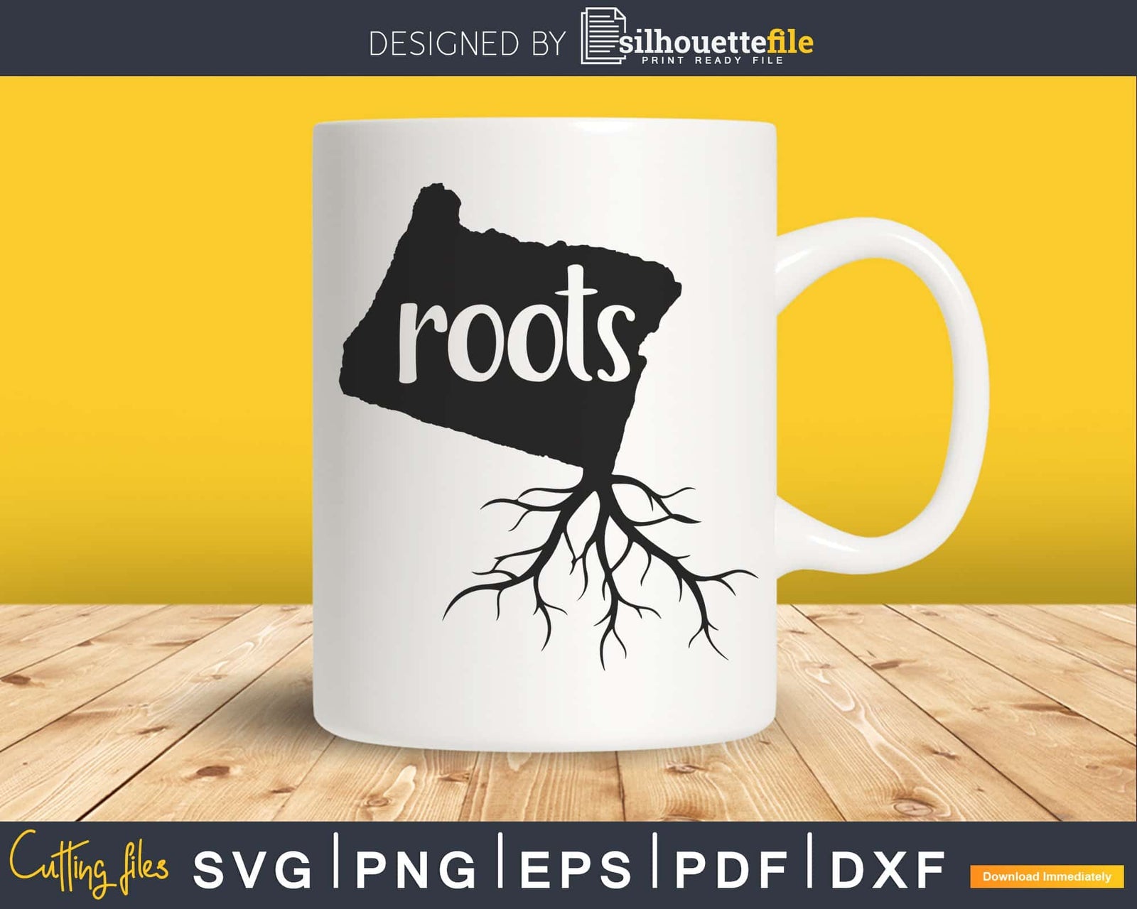 Oregon OR Roots Home Native Map svg cricut cut files | SilhouetteFile