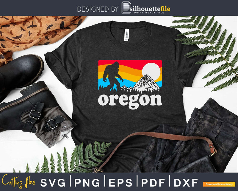 Oregon Pride Bigfoot Mountains 80’s Vintage Nature Design