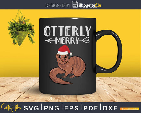 Otterly Merry Christmas svg digital cricut cutting