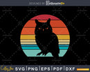 Owl Retro Style craft cut svg png digital cutting file
