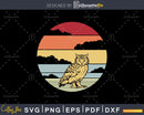 Owl Retro vintage Style digital cut svg png printable