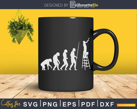 Painter Evolution Funny Master Painters Svg Dxf Cut Files