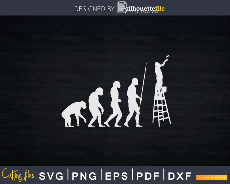 Painter Evolution Funny Master Painters Svg Dxf Cut Files
