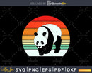 Panda Elk Retro vintage Style cut svg png design cutting