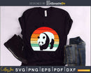 Panda Elk Retro vintage Style cut svg png design cutting