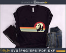 Panda Retro vintage Style cricut cut svg png dxf cutting