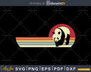 Panda Retro vintage Style cricut cut svg png dxf cutting