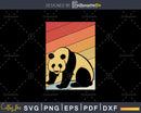 Panda Retro vintage Style digital cut svg png printable