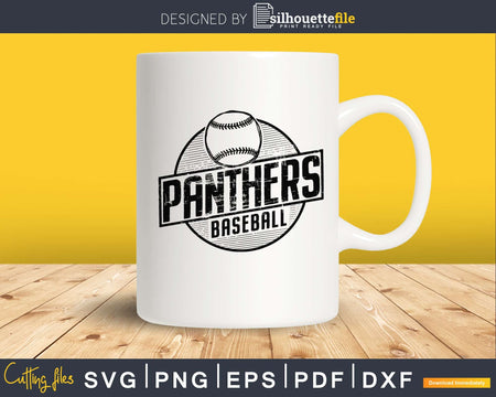 Panthers Baseball SVG digital cutting Cricut files