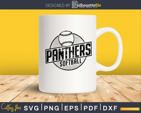 Panthers Softball svg Cricut digital files