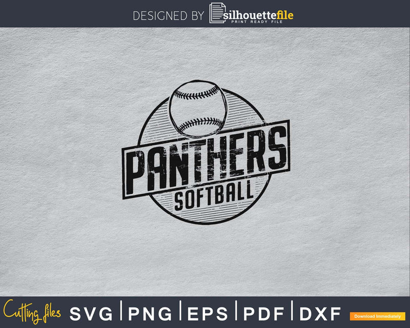 Panthers Softball svg Cricut digital files