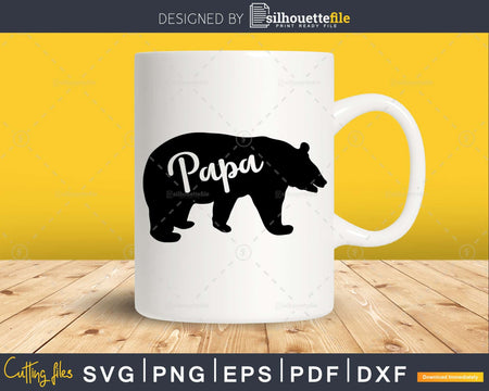 Papa bear svg png digital cricut printable file