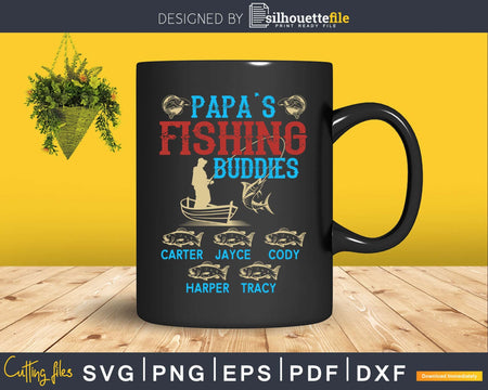 Papa’s Fishing Buddies svg design printable craft cut files