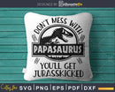 Papasaurus Jurasskicked Dinosaur Party svg Cut File cutting