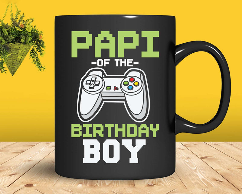 Papi of the Birthday Boy Matching Video Game vintage svg
