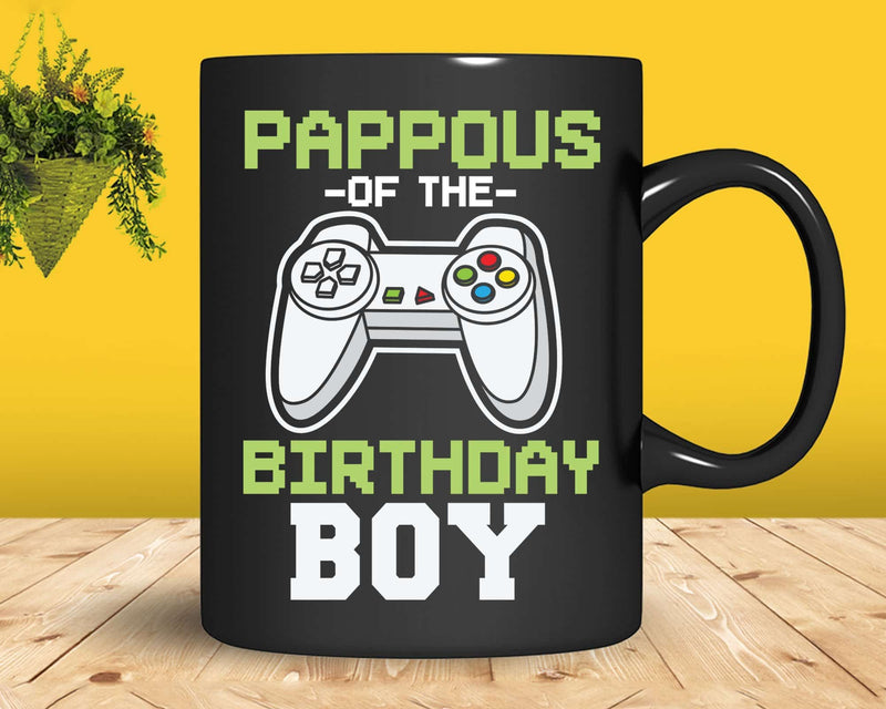 Pappous of the Birthday Boy Matching Video Game vintage svg