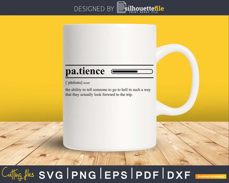 Patience definition svg printable file