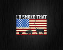 Patriotic American BBQ USA Flag I’d Smoke That Barbecue