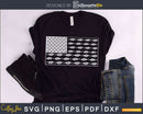 Patriotic Fishing American USA Flag Pole svg craft