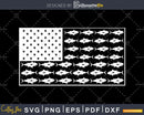 Patriotic Fishing American USA Flag Pole svg craft