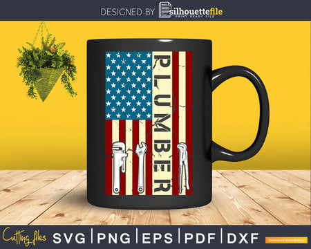 Patriotic Plumber 4th of July Svg Png Eps Editable Files