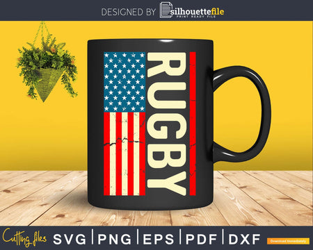 Patriotic Rugby USA Players Svg Dxf Cut Files