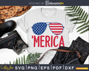 Patriotic Sunglasses July 4th Svg png Files for Cricut