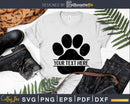 Paw Print svg Custom text digital cutting Files