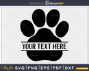 Paw Print svg Custom text digital cutting Files