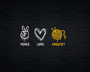Peace Love Crochet Crocheter Svg Png Files For Cricut