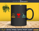Peace Love Kayak Vintage Design Svg Dxf Cut Files