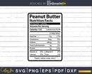 Peanut Butter Nutrition Facts Funny Thanksgiving Christmas