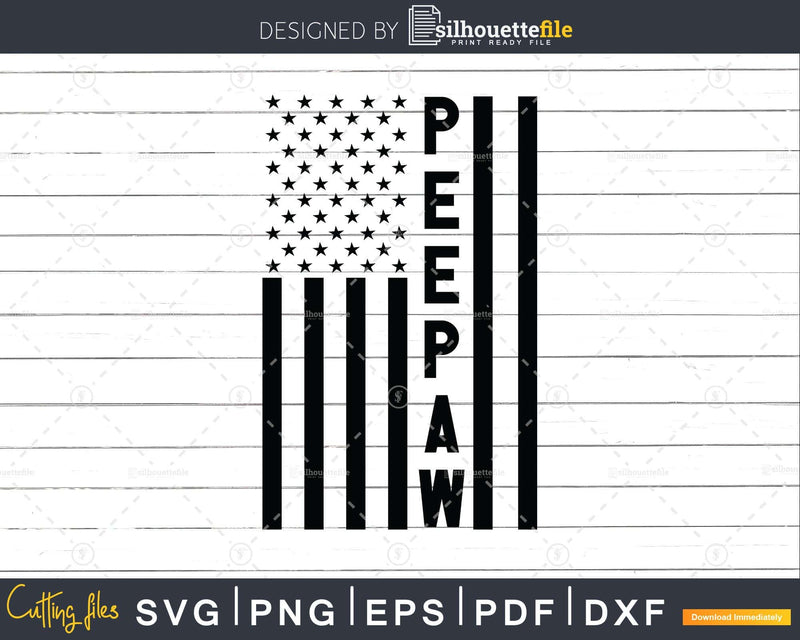 Peepaw USA Flag 4th Of July Svg Png T-shirt Design